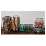 ANTQ GLASS JAR, MODERN STYLE BUD VASE, 2PC SPANISH