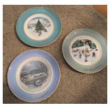 3PC VTG AVON CHRISTMAS PLATES 1975, 1978, 1979