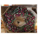 DECORATIVE HOLLY BERRY WREATH NIB