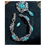 VTG SILVER TONE SARAH COVENTRY BROOCH & BRACELETS