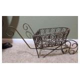 WIRE WHEELBARROW DECOR