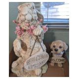 2PC WELCOME DECOR, RABBIT, DOG