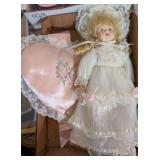 2PC DOLL PORCELAIN HEAD, HANDS, LEGS &