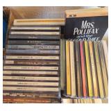 ASSTD CD'S, CD HOLDER, CASSETTE AUDIO BOOK