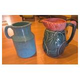 2PC PITCHERS, FLORAL, OTHER