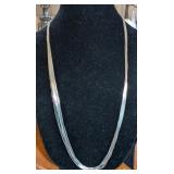 MULTI STRAND SILVER TONE NECKLACE MARKED