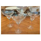 4PC CLEAR FOOTED MARGARITA GLASSES
