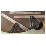 ASSTD RULERS, COMBINATION SQUARES