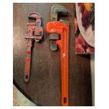 2PC VTG/ANTQ PIPE WRENCHES, 10', 14'