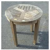 Wooden patio table, 22 inches in diameter