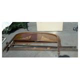 Full size metal bed with metal rails