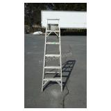 Five foot aluminum step ladder