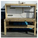 Wooden work bench six foot long and six foot