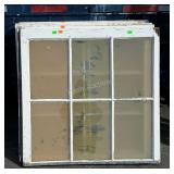 Group of 5, 40 by 41 inch six glass pane windows