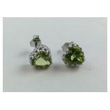 925 Sterling peridot earrings