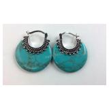 Blue stone Sterling earrings