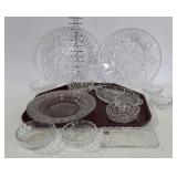 Glass & crystal - serving platters, bowls, relish