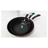 3-pc nested skillet set by Bialetti, made in Italy