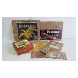 Perfecto Garcia cigar box, two fruit labels and