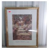 Monet, Le Jardin framed poster, 24 x 30