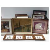 Group of framed prints, various sizes