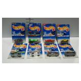 8 Hot Wheels cars