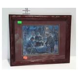 Mort Kunstler print, framed and double matted, 21