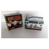 Motion sensing security light and halogen flood
