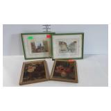 Small pictures, two prints of Warsaw, Poland