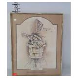 Virgo print by Gary Patterson, framed, 16 x 20,