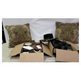 Two pillows, golf shoes, pigalle Mexico hat