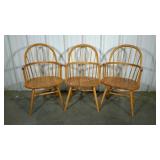 Three armed Windsor style chairs. All in nice