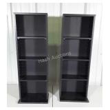 Two CD storage shelves 35 inches tall