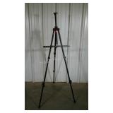 Portable artist easel. Metal tubing design.