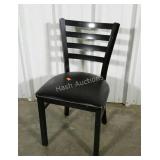 Single ladder back side chair. Metal with