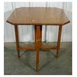 Drop leaf game table. 30"×30"×30". Folds down to