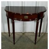 Mahogany foyer stand with drawer. Column style