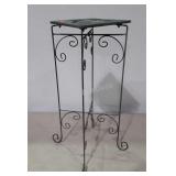 Metal plantstand 27 in tall with 9 in top