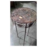 Copper colored plantstand, 28 in tall by 12 in