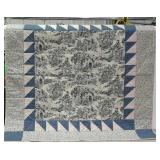 Wall quilt measures 52 in square so there