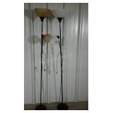 Two floor lamps with uplight and reading light