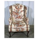 Peasant wingback chair Queen Anne feet sheerill