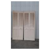Two sets of 30 inch closet bifold doors