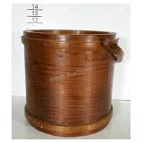 Planter in shape of bucket with handle. 11"high.