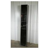 Single glass door media cabinet. Adjustable