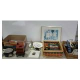 Home decor group lot, includes candles, mirror,