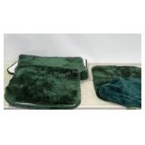 Green bathroom rugs with rubber backs