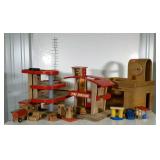 Three piece play set plus accessories.  Garage,
