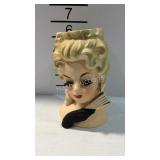 Inarcio lady head vase dated 1963 good condition