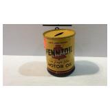 Pennzoil advertising can motor oil coin bank